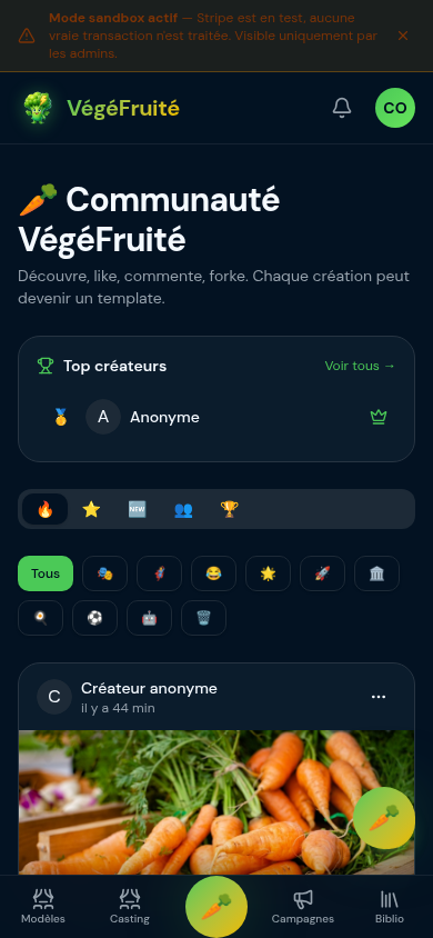 Aperçu de l'écran mobile