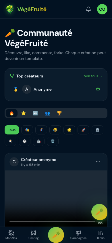 Aperçu de l'écran mobile